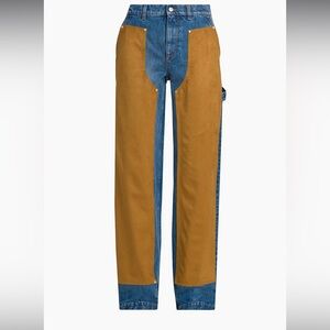 STELLA MCCARTNEY - Faux-suede high-rise straight-leg jean